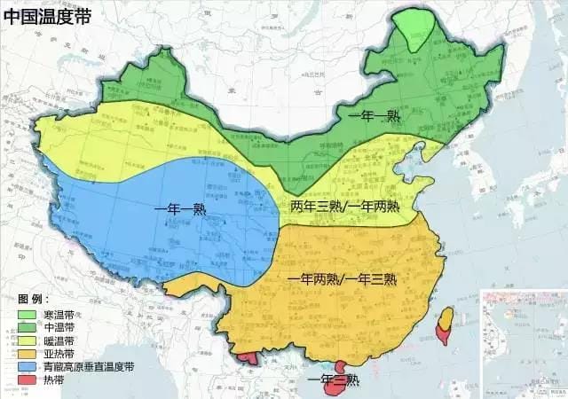 我国作物分布情况